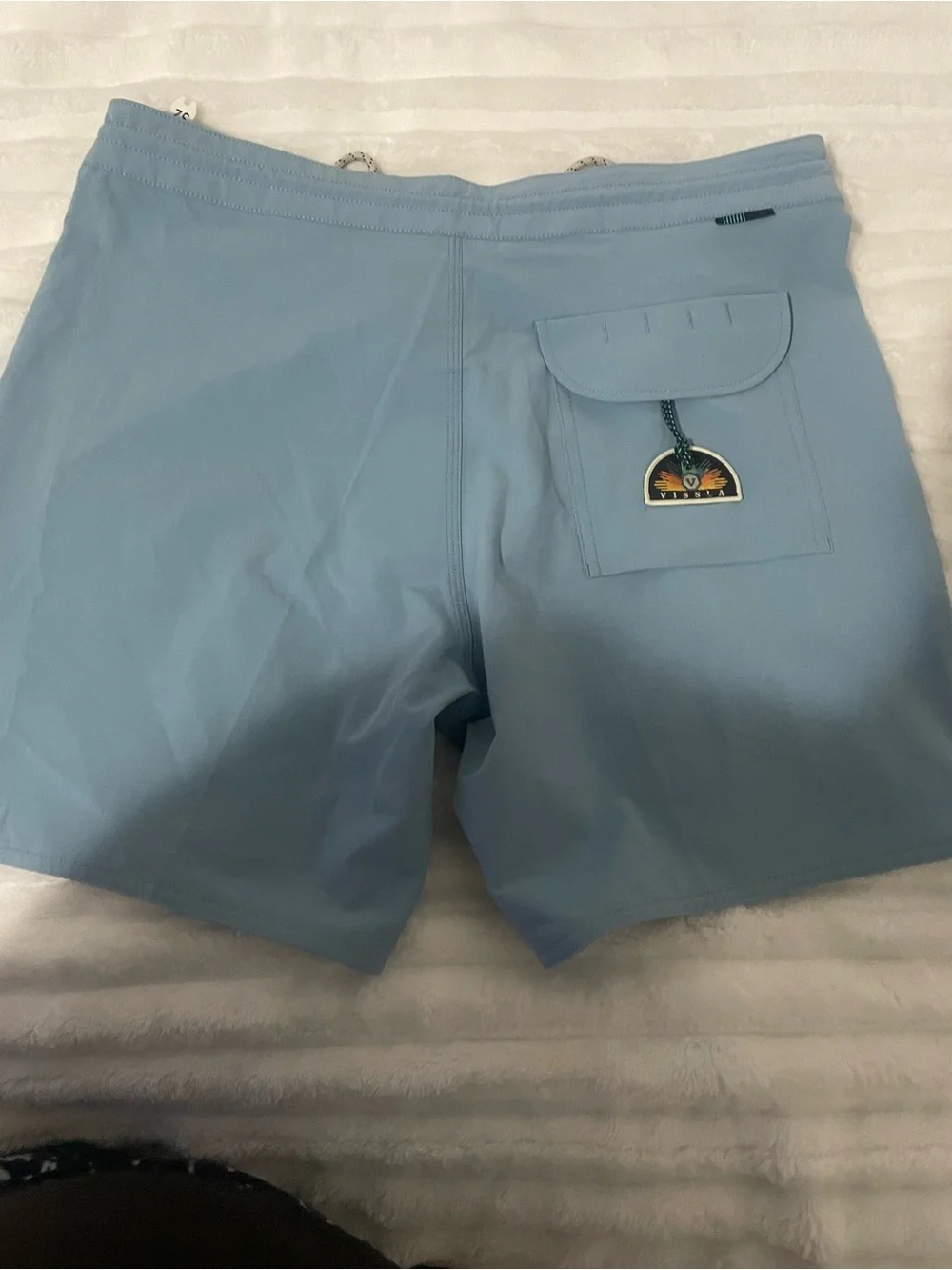 Vissla Pale Blue Elastic-Waist Swim Shorts